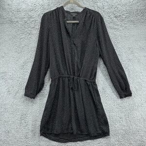 Hilary Radley Women's Large Polka Dot Dress Long Sleeves‎ Elastic Waistband